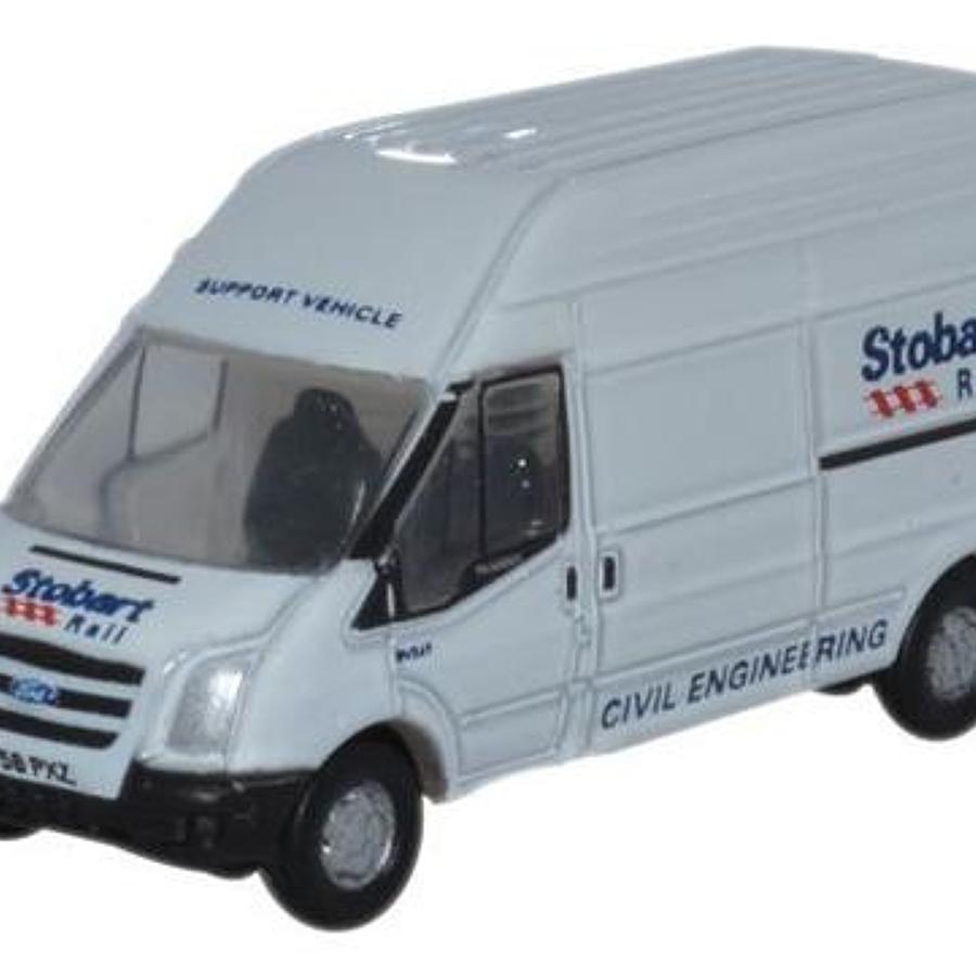 1:148 N Gauge Oxford Diecast Ford Transit LWB Stobart Rail