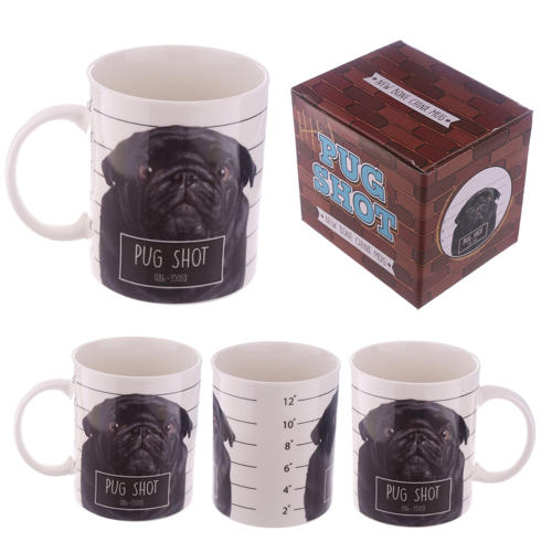 Pug Shot Bone China Mug