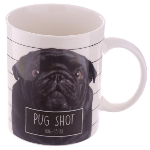 Pug Shot Bone China Mug