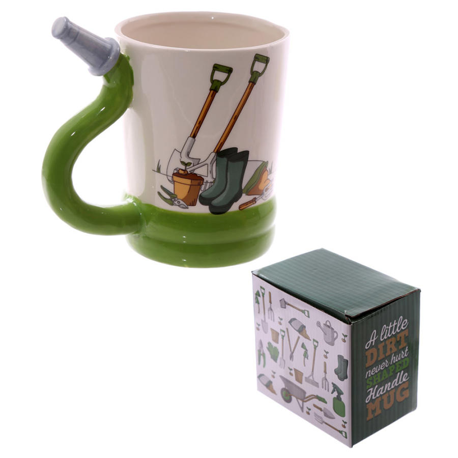 Hose Shaped Handle Ceramic Mug