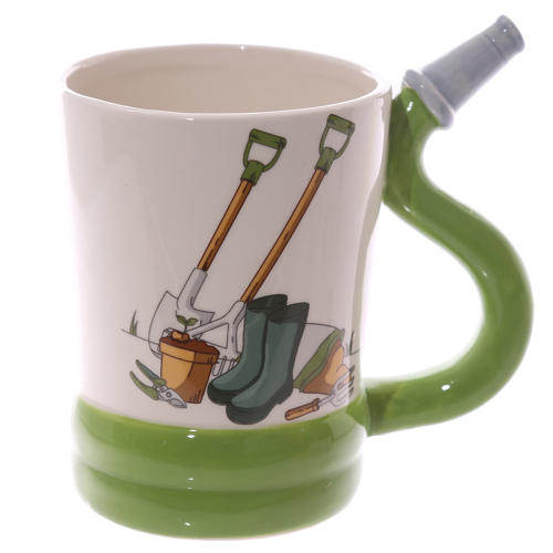 Hose Shaped Handle Ceramic Mug