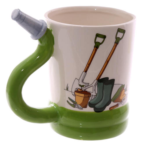 Hose Shaped Handle Ceramic Mug